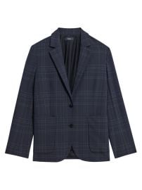 Shop Theory Dover Plaid Single-Breasted Jacket at Saks Fifth Avenue