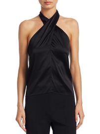 Shop Theory Ertil Stretch Satin Top at Saks Fifth Avenue