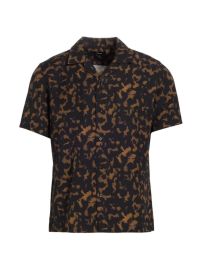 Shop Theory Irving Tortoise Lyocell Short-Sleeve Shirt at Saks Fifth Avenue