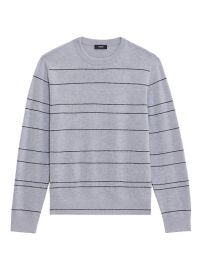 Shop Theory Kenny Stripe Wool Sweater at Saks Fifth Avenue