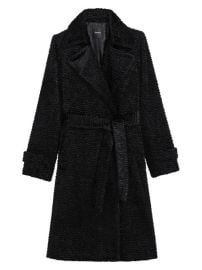 Shop Theory Oaklane Faux Fur Tie-Waist Trench Coat at Saks Fifth Avenue