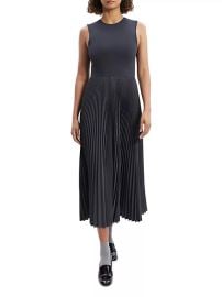 Shop Theory Pleated Combo Midi-Dress at Saks Fifth Avenue