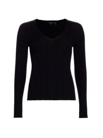 Shop Theory Rib-Knit Wool-Blend V-Neck Top at Saks Fifth Avenue