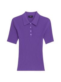 Shop Theory Ribbed Polo Shirt at Saks Fifth Avenue