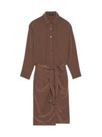 Shop Theory Sarong Midi-Shirtdress at Saks Fifth Avenue