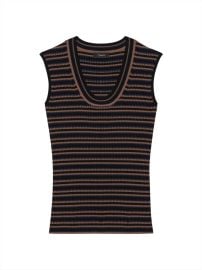 Shop Theory Striped Rib-Knit Tank at Saks Fifth Avenue