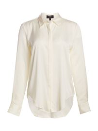 Shop Theory Sunaya Silk Blouse at Saks Fifth Avenue