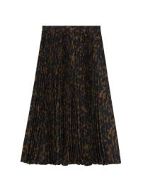 Shop Theory Tortoise-Pirnt Pleated Midi-Skirt at Saks Fifth Avenue