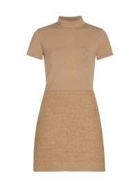 Shop Theory Tweed amp Knit Turtleneck Minidress at Saks Fifth Avenue