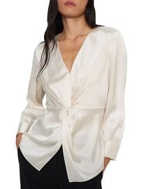 Shop Theory Twist-Front Blouse at Saks Fifth Avenue