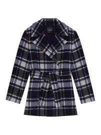 Shop Theory Wool-Blend Plaid Belted Coat at Saks Fifth Avenue