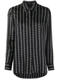 Shop Theory chain print long-sleeved shirt with Express Delivery - at Farfetch