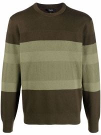 Shop Theory colour-block merino jumper with Express Delivery - at Farfetch