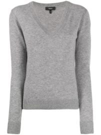 Shop Theory knit V-neck sweater with Express Delivery - at Farfetch