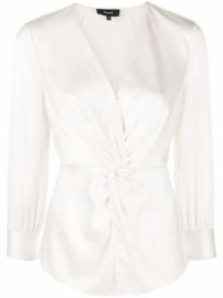 Shop Theory satin twisted blouse with Express Delivery - at Farfetch