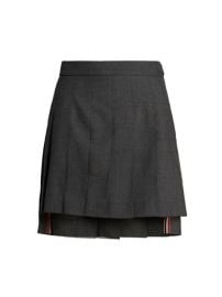 Shop Thom Browne Dropped Back Pleated Mini Skirt at Saks Fifth Avenue