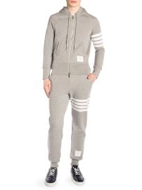 Shop Thom Browne Zip-Up Bar Striped Hoodie at Saks Fifth Avenue