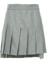 Shop Thom Browne dropped back mini pleated skirt with Express Delivery - at Farfetch