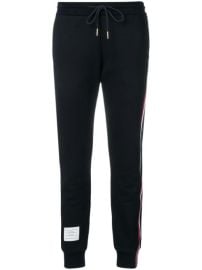 Shop Thom Browne loopback stripe track pants with Express Delivery - at Farfetch