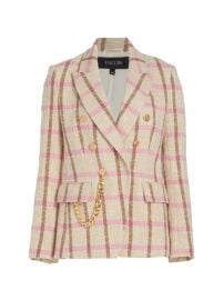 Shop Toccin Kylie Double-Breasted Tweed Blazer at Saks Fifth Avenue