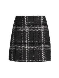 Shop Toccin Maris Sequined Plaid Tweed Miniskirt Saks Fifth Avenue at Saks Fifth Avenue