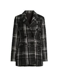 Shop Toccin Mia Plaid Tweed Double-Breasted Blazer Saks Fifth Avenue at Saks Fifth Avenue