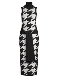 Shop Toccin Peggy Houndstooth Tie-Front Midi-Dress at Saks Fifth Avenue