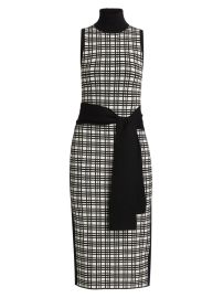 Shop Toccin Peggy Windowpane Knit Sleeveless Midi-Dress at Saks Fifth Avenue