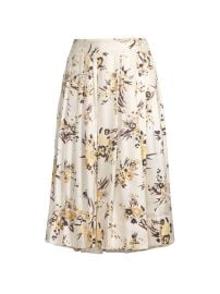 Shop Tory Burch Drip Bouquet Silk Pleated Midi-Skirt at Saks Fifth Avenue