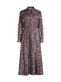 Shop Tory Burch Eleanor Silk Floral Shirtdress at Saks Fifth Avenue