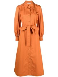 Shop Tory Burch belted midi shirt dress with Express Delivery - at Farfetch