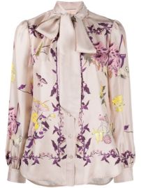 Shop Tory Burch silk blouse with pussy bow detail with Express Delivery - at Farfetch