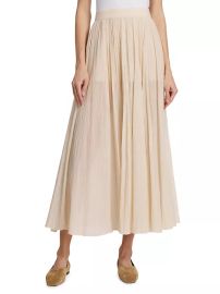 Shop Toteme Crinkled Cotton Pliss Maxi Skirt at Saks Fifth Avenue