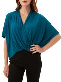 Shop Trina Turk Concourse Draped Knit Blouse at Saks Fifth Avenue