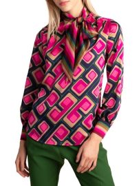 Shop Trina Turk Demming Tieneck Blouse at Saks Fifth Avenue