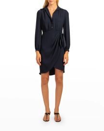 Shop Trina Turk El Mirador Wrap Shirtdress at Neiman Marcus