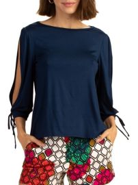 Shop Trina Turk Gabriela Slit-Sleeve Top at Saks Fifth Avenue