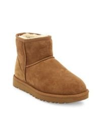Shop UGG Classic Heritage Mini II Sheepskin-Lined Suede Boots at Saks Fifth Avenue