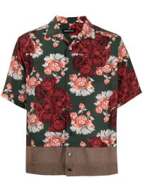 Shop UNDERCOVER contrast-panel short-sleeve shirt with Express Delivery - at Farfetch