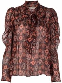 Shop Ulla Johnson Ada puff-sleeved silk blouse with Express Delivery - at Farfetch