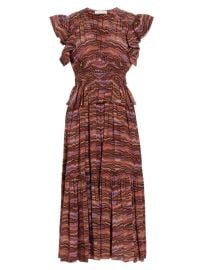 Shop Ulla Johnson Bendetta Silk Midi-Dress at Saks Fifth Avenue