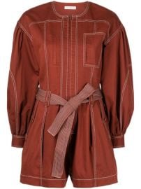 Shop Ulla Johnson Delta puff-sleeve belted playsuit with Express Delivery - at Farfetch