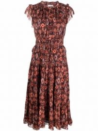 Shop Ulla Johnson Emine ikat silk dress with Express Delivery - at Farfetch