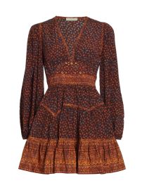 Shop Ulla Johnson Hayana Fit-amp-Flare Silk Mini Dress at Saks Fifth Avenue