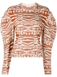 Shop Ulla Johnson Livia patterned puff-sleeve jumper with Express Delivery - at Farfetch