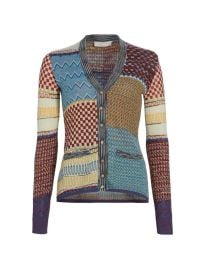 Shop Ulla Johnson Medina Jacquard Patchwork Cardigan at Saks Fifth Avenue