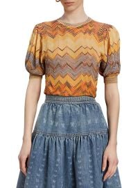 Shop Ulla Johnson Priscilla Printed Short-Sleve Top at Saks Fifth Avenue