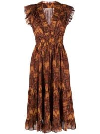 Shop Ulla Johnson Samsara midi dress with Express Delivery - at Farfetch