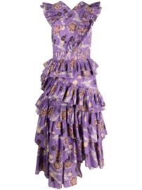 Shop Ulla Johnson Zinnia floral-print ruffled dress with Express Delivery - at Farfetch