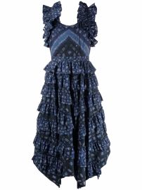 Shop Ulla Johnson sleeveless ruffled dress with Express Delivery - at Farfetch